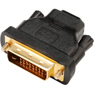DTECH DVI Male to HDMI Female Adapter Bi-Directional DVI-D Port Converter