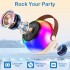 BONAOK Mini Karaoke Machine, Portable Karaoke Speaker for Adults and Kids with Dazzling Lights and 2 Wireless Microphones, Karaoke Microphones Gifts for Girls, Boys