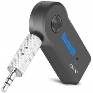ZIIDOO Mini Wireless Bluetooth Receiver, Bluetooth 5.0 Car Adapter & Bluetooth Aux Receiver with Clips Design 3.5mm Stereo Output for Home Audio/Car Audio Stereo System, Headphones, Handsfree Calls 