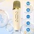BONAOK Mini Karaoke Machine, Portable Karaoke Speaker for Adults and Kids with Dazzling Lights and 2 Wireless Microphones, Karaoke Microphones Gifts for Girls, Boys