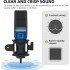 TTSTAR USB Microphone,  Computer Cardioid Condenser PC Gaming Mic with Tripod Stand & Pop Filter for Streaming, Podcasting, Vocal Recording, Compatible with Laptop Desktop Windows Computer