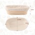 FORSUN Bread Banneton Proofing Basket Set of 2, 9 Inch Round & 10 Oval Cane Sourdough Baskets with Lame + Dough Scraper Linen Liner Basting Brush for Making Baking Fermentation