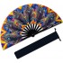 FORSUN 2 Pieces Handheld Fans, Silk Folding Fans with Bamboo Frames for Dancing Cosplay Wedding Party Props Decoration