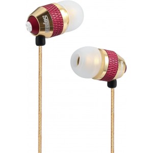 sephia Earbuds Wired in Ear Headphones Noise Isolating Silicone and Memory Foam Ear Bud Tips 3.5mm Gold Plated Earphones Jack 3.9 Feet Long Cord Heavy Bass for Tablets Laptops Smartphones