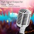 PYLE Classic Retro Dynamic Vocal Microphone - Old Vintage Style Super Cardioid Live Performance Studio Recording with Dual Capsules and Shock Absorbers - CLM-101 (Silver)