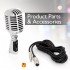 PYLE Classic Retro Dynamic Vocal Microphone - Old Vintage Style Super Cardioid Live Performance Studio Recording with Dual Capsules and Shock Absorbers - CLM-101 (Silver)