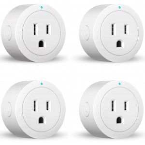 Kasa Smart Plug Mini 15A, Smart Home Wi-Fi Outlet Works with Alexa, Google Home & IFTTT, No Hub Required, UL Certified, 2.4G WiFi Only, 4-Pack , White