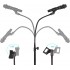 PYLE Boom Mic Stand-Kangziliang Mike Stand Gooseneck Microphone Stand Tripod Adjustable Height 3'- 6' with Mic Clips and 3/8" - 5/8" Adapter Microphone Stand for Singing