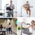 PYLE Boom Mic Stand-Kangziliang Mike Stand Gooseneck Microphone Stand Tripod Adjustable Height 3'- 6' with Mic Clips and 3/8" - 5/8" Adapter Microphone Stand for Singing