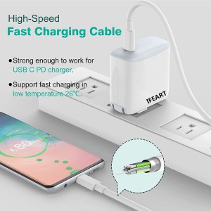 IFEART 10ft 20W Fast Charger for Amazon Fire HD 10/8 Plus, Kids, Pro, New Fire 7 Tablet 2022, USB C Charger for iPad Pro, Air, Google, Samsung, with 10 feet USB-C Cord