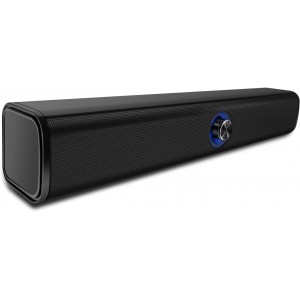 LFS Computer Speaker, 20W Bluetooth Computer Speaker Built-in Dual Subwoofer, Stereo USB Powered Sound Bar Speaker for Computer Laptop Smartphone Tablet Game Console, Aux Connection
