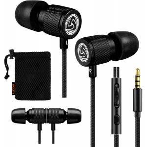 Sephia Clamor Wired Earbuds in Ear, Noise Isolating Headphones with Microphone, Earphones with Mic and Volume Control, Memory Foam, Bass Ear Buds Compatible with iPhone, Apple, iPad, Computer