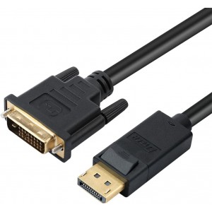 DTECH 3ft Displayport to VGA Cable Display Port to VGA Male Video Adapter with Gold Plated Connector Compatible for HP, Lenovo, Dell, ASUS and More (Black, 3 Feet)