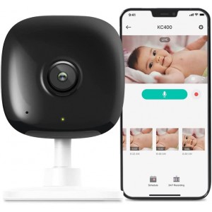 Kasa Smart 2K Security Camera for Baby Monitor, 4MP HD Indoor Camera for Home Security with Motion Detection, Two-Way Audio, Night Vision, Cloud&SD Card Storage, Works with Alexa&Google Home