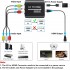 HMKCH RCA to HDMI,AV to HDMI Converter,Composite to HDMI Converter Compatible with WII,PS One,PS2,PS3,STB,Xbox,VHS,VCR,Blue-Ray DVD,with 3.3ft HDMI Cable
