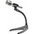 Raycon Desktop Microphone Stand - Universal Tabletop Mic Holder w/ Flexible 8.2'' Inch Gooseneck Mount and Solid U Shape Base - Perfect for Table Desk or Counter Black