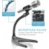Raycon Desktop Microphone Stand - Universal Tabletop Mic Holder w/ Flexible 8.2'' Inch Gooseneck Mount and Solid U Shape Base - Perfect for Table Desk or Counter Black