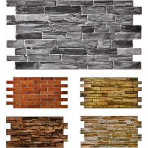 Sodeno 3D Wall Panels Peel and Stick, 14.5 Sq Ft Coverage,Printable Faux Brick Wallpaper Sticker with Self-Adhesive Waterproof Foam for Interior Wall Decor, Bathroom Home Decoration