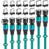 Terasako Magnetic Charging Cable 4-Pack [1ft/3ft/6ft/6ft], 360° Rotating Magnetic Phone Charger Cable with LED Light, 90° Angle Connector, Nylon-Braided Cords 